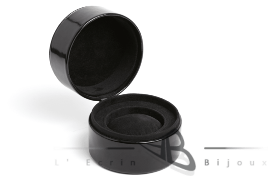 custom round PVC and suede foam jewelry box