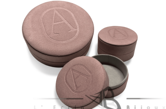 écrin bijoux rond rose